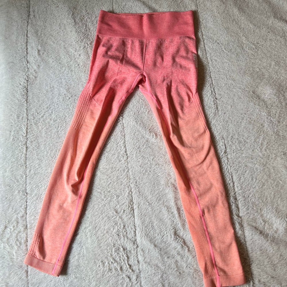Gymshark Seamless Leggings (Size S) Ombré - Pink and Orange